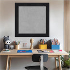 Amanti Art Black Framed Magnetic Board 25x25 Medium Vision Board for use with Magnets, 100% Metal Sheet to Display Items as Office Decor or for Home Organization in mudroom, Kitchen or Kids Room