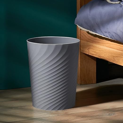 HOLTPHILI Small Bathroom Trash Can 1.8 Gallon Garbage Can Waste Basket Recycling Bin for Dorm Bedroom Office Kitchen,2 Pack Grey