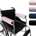 SPRING SEAON Wheelchair Armrest Covers 2 Pack Soft Memory Foam Wheelchair armrest Pads Wicking Washable for Office Transport Chair (Pink)