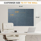 Thick Cork Board Tiles for Wall with Push Pins, Removable 36"x24"x0.47" Bulletin Board Sets, Self-Adhesive Pin Board | Magrowill 6 Packs Felt Panels for Office Home Classroom Dorm