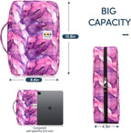 YOUSHARES 300 Slots Colored Pencil Bag - Handy Large Capacity Oxford Multi-Layer Zipper Pencil Bag for Prismacolor Colored Pencils & Gel Pen (Marble Purple)