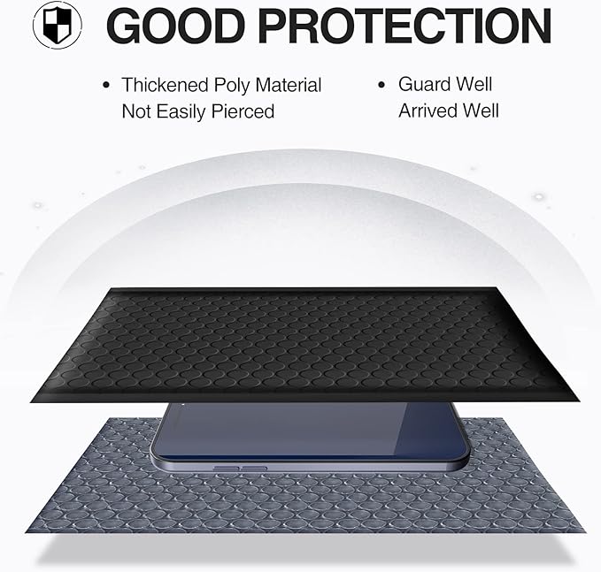 UCGOU Bubble Mailers 9.5x14.5 Inch Black 25 Pack Poly Padded Envelopes Large #4 Mailing Packages Opaque Packaging Postal Self Seal Adhesive Waterproof Boutique Shipping Bags for Clothes