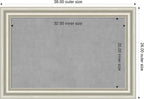 Amanti Art Silver Framed Magnetic Board 26x38 Large Vision Board for use with Magnets, 100% Metal Sheet to Display Items as Office Decor or for Home Organization in mudroom, Kitchen or Kids Room
