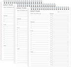 3 Pcs 24 Hour Daily Planner - To Do List for Work & Personal Life, Everyday Productivity Planner, Daily Schedule, 6.5 x 9.8
