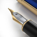 Dryden Designs Fountain Pen Medium Nib Gift Pouch - with 24 Ink Cartridges - MCM (Blue)