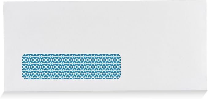 Aimoh #10 Single Left Window Security Tinted Envelopes, Gummed Closure, Size 4-1/8 X 9-1/2 inches, 24 LB - 1000 Count (35310-1000)