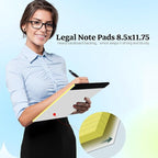 Roneky Legal Pads 8.5 x 11 Yellow Note Pads, 2 Pack College Ruled Notepads 8.5 x 11 Lined Paper, Yellow Notebook Paper Writing Pads 30 Sheets Per Legal Pads 8.5x11 for Home Office School Supplies