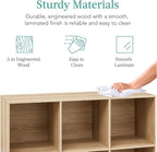 Best Choice Products 6-Cube Storage Organizer, 13.5in Shelf Opening, Bookcase, Display Shelf, Customizable w/ 3 Removable Back Panels – Light Oak