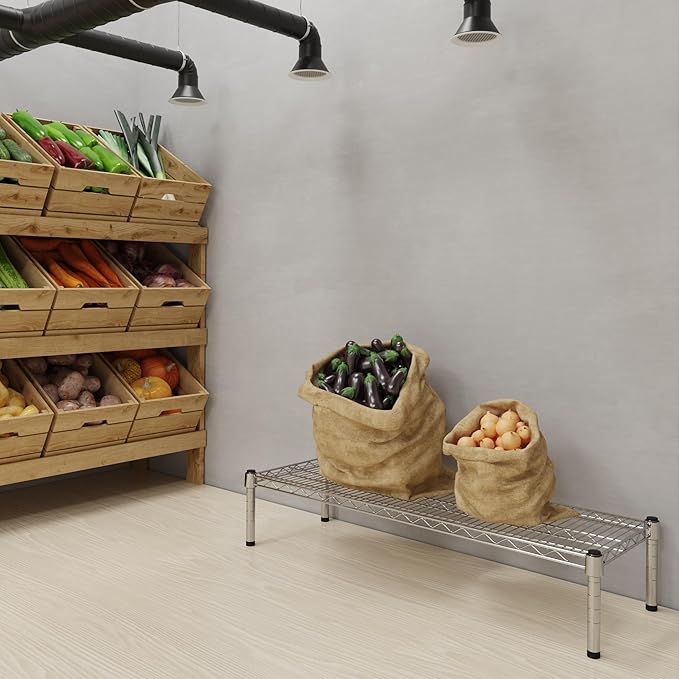 Regal Altair 14''W x 42''L x 8''H Chrome Plated Wire Dunnage Rack | Off The Floor Storage