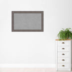 Amanti Art Grey Framed Magnetic Board 29x45 Large Vision Board for use with Magnets, 100% Metal Sheet to Display Items as Office Decor or for Home Organization in mudroom, Kitchen or Kids Room