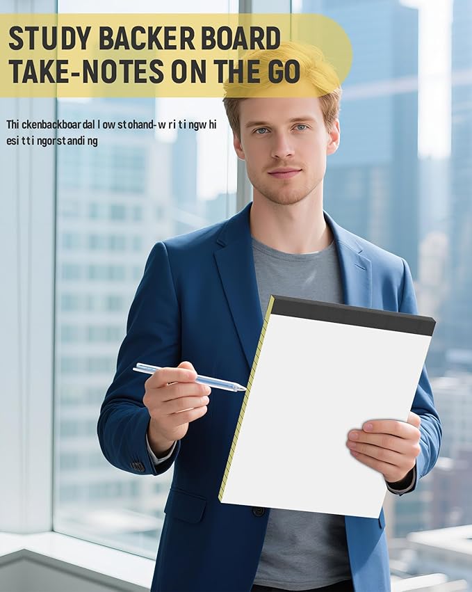 Legal Pads 8.5 x 11, 3 Pack Yellow Note Pads 8.5 x 11 Writing Pads Perforated Paper Tablets 8-1/2 x 11 Wide Ruled Legal Notepads Lined Pads of Paper Notepads Yellow Notebook 30 Sheets Per Notepad