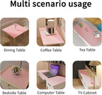 Zinkooat Leather Desk Mat,1.8mm Thick,16x60 Inch Desk Cover,Desk Protector Mat,Dresser Cover Top,XL Desk Mat,Table Top Protector,Dresser Protector Top(Pink+Silvery,16x60)