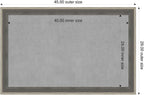 Amanti Art Grey Framed Magnetic Board 29x45 Large Vision Board for use with Magnets, 100% Metal Sheet to Display Items as Office Decor or for Home Organization in mudroom, Kitchen or Kids Room