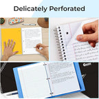 Rosmonde 1 Subject Spiral Notebook, 12 Pack, College Ruled, Water Resistant Cover, Thick 140 Pages/Book (70 Sheets), 8 x 10-1/2, 3 Hole, Bulk School & Office, Black Cover