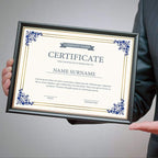 Empire Blue, Gold & White Parchment Certificate Papers - Pack of 25, Laser & Inkjet Printer Compatible, for Office, Business Awards, Graduation, School Diplomas, 8-1/2" x 11" on 60 lb. Stock