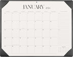 Simplified Desk Calendar 2026-2027 with Desktop Mat, Large Desk Pad Calendar from January 2026 to June 2027, 22 x 17 Inch, Desk Blotter Calendar for Home Office and School, Easy Planning, Black