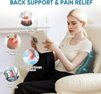 AHUAWA Lumbar Support Pillow for Recliner Chair and Couch, Memory Foam Back Cushion Ergonomic Back Support Pillow for Lower Back Pain Relief, with Soft Velvet