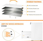 INTERGREAT 2 Drawers File Cabinet with Lock, 18" D Metal White Vertical Filing Cabinet for Hanging Folders, Easy Assemble