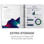 Samsill Economy 0.5 Inch 3 Ring Binder Bulk Pallet, Made in The USA, Round Ring Binder, Customizable Clear View Cover, White, Pallet of 768 Binders in 32 Cartons