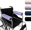 SPRING SEAON Wheelchair Armrest Covers 2 Pack Soft Memory Foam Wheelchair armrest Pads Wicking Washable for Office Transport Chair (Deep Purple)