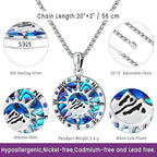 Compass Necklace for Women Men 925 Sterling Silver Pendant Urn Necklaces for Ashes Picture Locket Necklace Anchor Necklace Viking Necklace Crystals CZ Moonstone Abalone Shell Turquoise Compass Jewelry