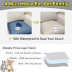 Couch Arm Covers, Waterproof Armrest Cover for Sofa, Armchair, Loveseat, Non-Slip Recliner Arm Cover, Sofa Arm Covers, Headrest Covers, Arm Chair Covers Set of 2 (Navy Blue, 24"×20")