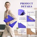 Skyygemm 48 Pcs Classification Folders Letter Size, 1 Divider Pressboard File Folder with Fasteners, Expanding File Organizer Bulk for School Teachers, Office Employee, Coworker, Staff (Purple)