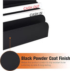 BankSupplies STEELMASTER 6 Slot File & Desk Organizer - Paper Organizer - Black Powder Coat Finish - Scratch & Chip-Resistant - Forms, Applications, Deposit Slips & Checks