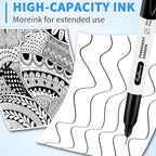 craftinova Black Ultra Fine Point Permanent Markers, Extra Fine Tip, Quick Drying and Waterproof, Fade Resistant Perfect on Paper, Glass, Metal, Plastic, Wood, Office & School Use, 30 Pack