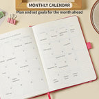 Crein Lynh 2025-2027 Premium Planner, Weekly & Monthly Calendar Planner with Budget & Goal Setting, January 2025 – December 2027, Tabs, Inner Pocket, Daily Journal Organizer for Women, A5, Pink