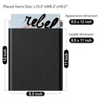 Fuxury 250Pack Black Bubble Mailers 8.5x12" Medium Opaque Bubble Envelopes Strong Adhesion Padded Mailer Thick Padded Envelopes Mailers for Small Business Mailing Books Clothes Makeup Supplies