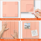 Cork Boards for Walls 48" x 36" Felt Board Alternative, 12 Pack Felt Wall Tiles Bulletin Board, Large Cork Board for Office Pin Board Tack Board Cork Boards