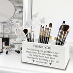 XPH Thank You Pen Pencil Holder Organizer for Desk, Thank You Gifts for Friends Teachers Leaders Boss Mentor, Appreciation Gifts Wooden Box Sign for Home Office Desk Tabletop Decorations
