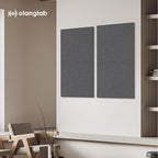Olanglab Acoustic Panels 2 Pack, 48''x24'' Large Sound Panels, Fabric Wrapped Sound Proof Foam Panels for Walls, Sound Absorbing Panels for Recording Studio Acoustical Treatments (Dark Gray)