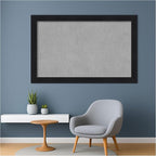 Amanti Art Black Framed Magnetic Board 29x45 Large Vision Board for use with Magnets, 100% Metal Sheet to Display Items as Office Decor or for Home Organization in mudroom, Kitchen or Kids Room