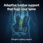 Everlasting Comfort Lumbar Support Pillow for Office Chair - Memory Foam Back Cushion for Car Seat - Promotes Better Posture, Back Pain Relief - Ideal Gaming and Desk Chairs Work and Home Essentials