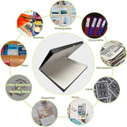 Lineco Folio Storage Box, Clamshell Design with Metal Edge. 18.5x24.5x1.75 Inches, Archival Boxboard, Preserve Photos, Cards, Magazines, Documents, Art, Ephemera, Family Records, Black, Pack of 8