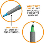 BIC Brite Liner Grip Highlighter, Chisel Tip (1.6 mm), Assorted Colors, For Broad Highlighting & Fine Underlining, 5-Count
