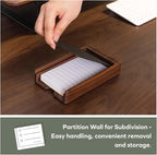 muso wood Daily To Do List Planner with Walnut Stand - 100 To Do List Cards - Undated Daily Planner Notepad for Desk Accessories and Supplies, Enhanced Productivity, Work Office Accessories