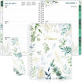 SUNEE 2026 Weekly and Monthly Planner - from January 2026 - December 2026, Daily Agenda Planner with Monthly Tab, Flexible Cover, Note Pages, Pockets, Bookmark, Spiral Binding, Greenery, 6.4" x 8.3"