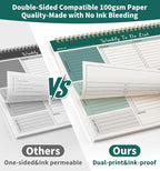 ALKALO 104 Pgs Weekly To Do List Notepad, 52 Duplex-Printed Undated Sheets 100 GSM（8.5"×11") Weekly Desk Planner For Work Home School Office Desk Accessories Supplies & Goal Setting Tasks - Green