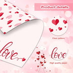 FANOST Valentine‘s Letter Paper Set - 60 Sheets A4 A4 (8.5“x11”) Red Heart Love Pattern Stationery Paper for Romantic Handwritten Notes, Premium Writing Paper Gift for Her/Him Boyfriend/Girlfriend