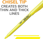 BIC Brite Liner Highlighters Chisel Tip Assorted Colors | Vibrant | 24-Count, Pack of 12