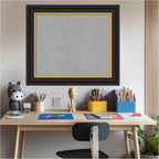Amanti Art Black Framed Magnetic Board 26x30 Medium Vision Board for use with Magnets, 100% Metal Sheet to Display Items as Office Decor or for Home Organization in mudroom, Kitchen or Kids Room