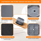 shouwuhho 18 Pack Furniture Risers Adjustable Bed Risers Heavy Duty Lifts Height 1", Square Stackable Bed Risers 1, 2 or 3 Inch for Desk Leg Table Couch Sofa Chair Bed Frame Legs Dorm, Gray