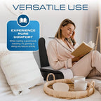Kolbs Wedge Reading Pillow for Bed, Cushion with Arms for TV, Books, Nursing, Back - Bed Pillow for Sitting Up in Comfort, Plush Backrest. Bed Chair, Sit Up in Comfort (19" Gray/White)