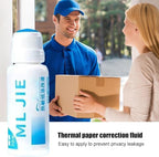 Liquid paper Correction Fluid|Thermal Paper Data Protection Fluid - Anti-Leakage Data Fluid - Roller Stamper Correction Fluid Security Stamp For Theft Protection, Personal Information Black out