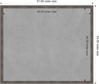 Amanti Art Grey Framed Magnetic Board 43x51 Oversize Vision Board for use with Magnets, 100% Metal Sheet to Display Items as Office Decor or for Home Organization in mudroom, Kitchen or Kids Room