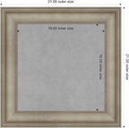 Amanti Art Silver Framed Magnetic Board 21x21 Small Vision Board for use with Magnets, 100% Metal Sheet to Display Items as Office Decor or for Home Organization in mudroom, Kitchen or Kids Room