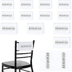 12 Pcs Reserved Seating Signs Reserved Chair Sign Printed Placeholder for Church Pew, Wedding, Party Events (White, 12 Pcs)
